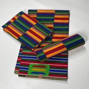Kente African Wax Fabric 100% Cotton, Ankara Fabric, African Print Wax Active